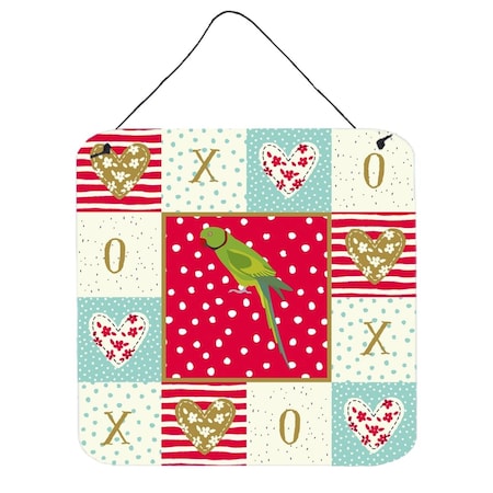 Carolines Treasures 6 x 6 in. Ring-Necked Parakeet Love Wall or Door Hanging Prints CK5525DS66
